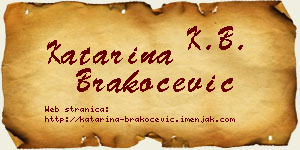Katarina Brakočević vizit kartica